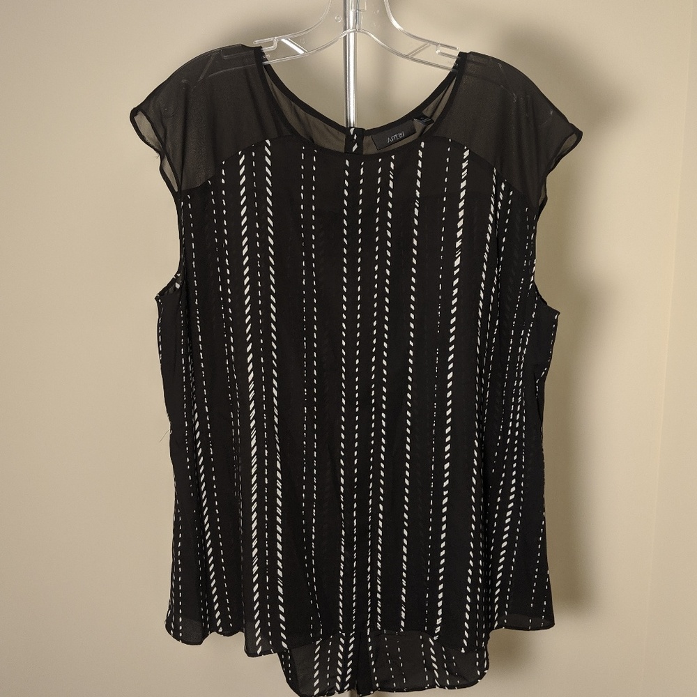Black Short Sleeve Blouse